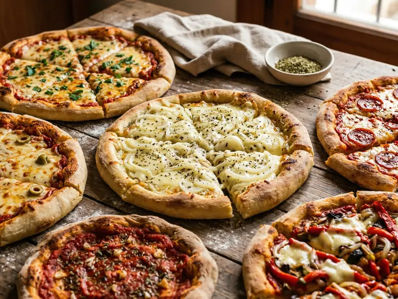 Pizza casera con especias 51 recién salida del horno